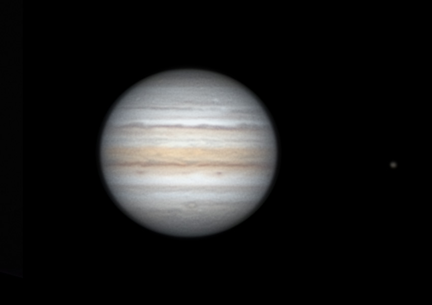 Jupiter und Io mit 8" Newton