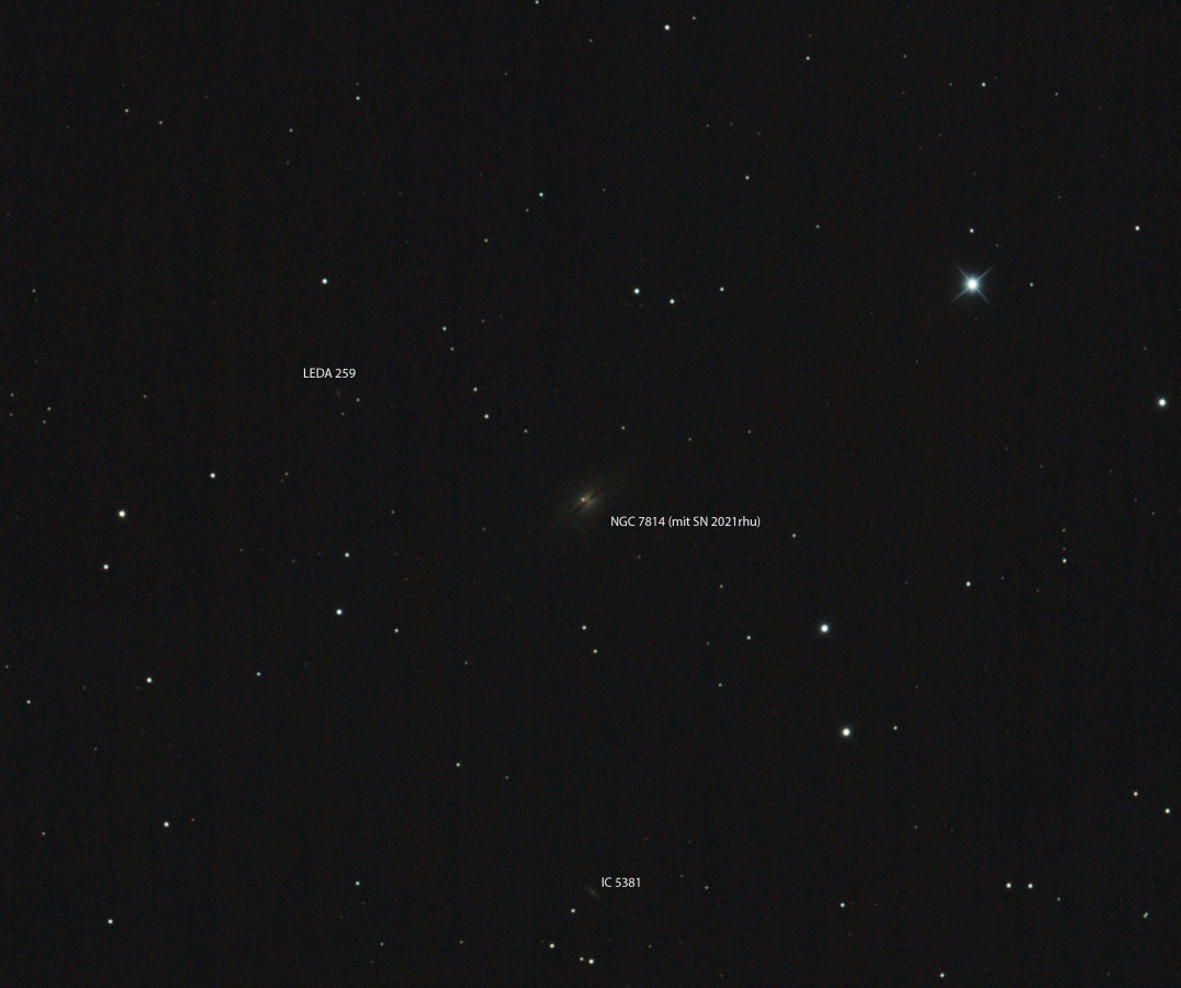 SN 2021rhu in NGC 7814 im Pegasus