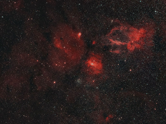 NGC7635, NGC 7654, NGC 7538