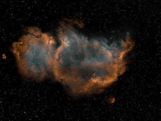 IC1848 Seelen-Nebel (Schmalband-Hubble-Versuch ohne SII)