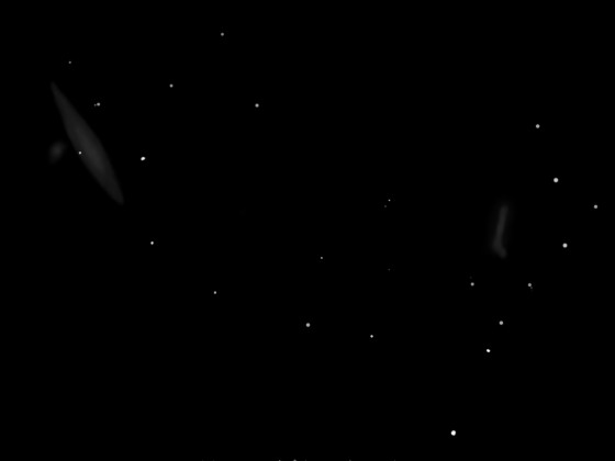Walfisch und Haken Galaxien NGC 4631 & 4656 in Coma Berenices