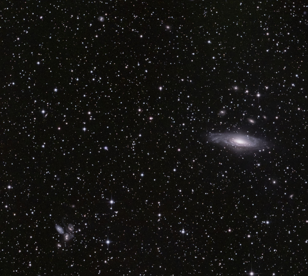 Stephans Quintett und die Galaxie NGC 7331