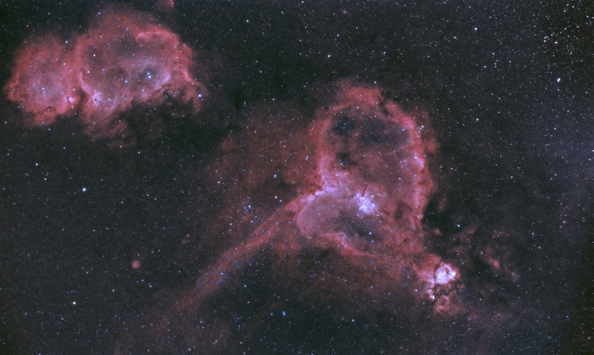 Herz+Seelennebel (IC1805, IC1848)