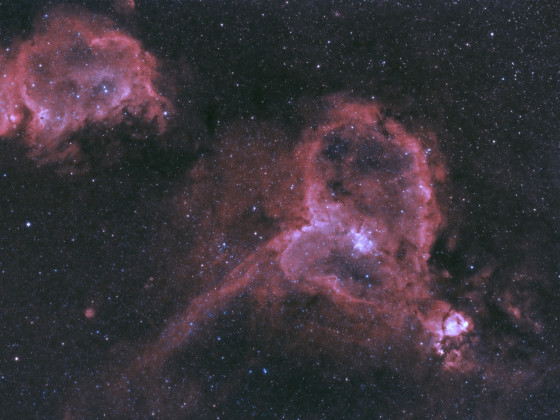 Herz+Seelennebel (IC1805, IC1848)