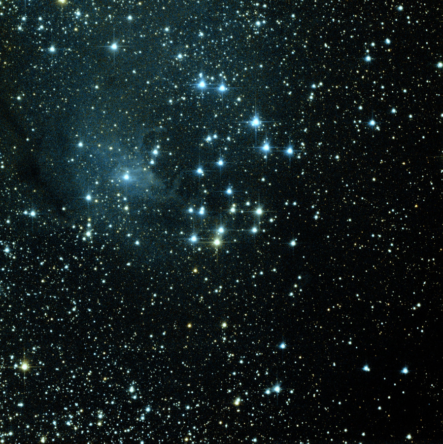 NGC225 Segelboothaufen, Reflexionsnebel vdB4 und Dunkelnebel
