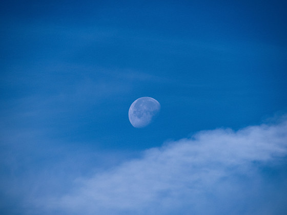 Mond bei Tageslicht vom 25.10.2021