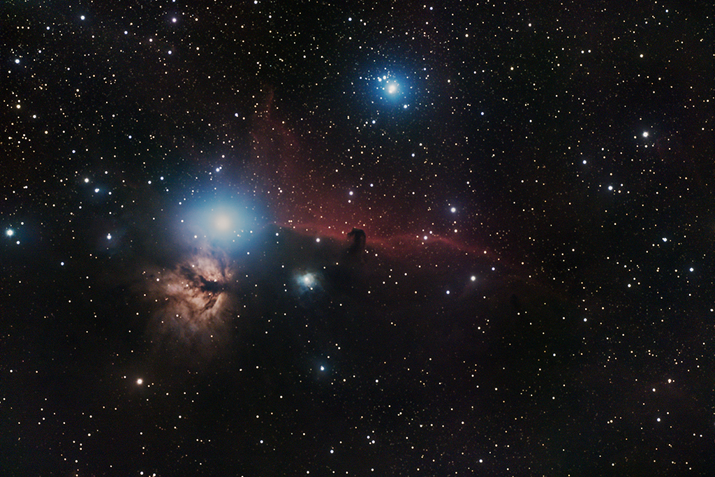 IC434 Pferdekopfnebel und NGC2024 Flammennebel