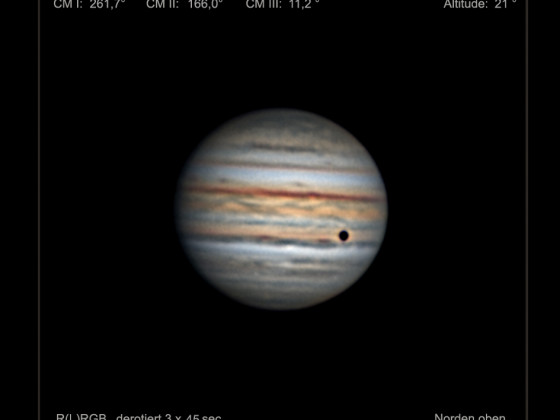 Jupiter & Ganymeds Schatten am 9. November 2021