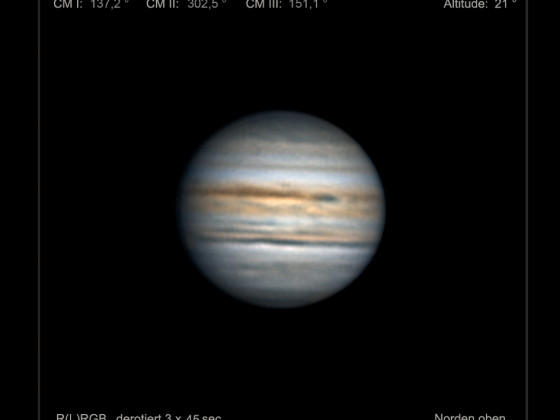 Jupiter am 22. November 2021