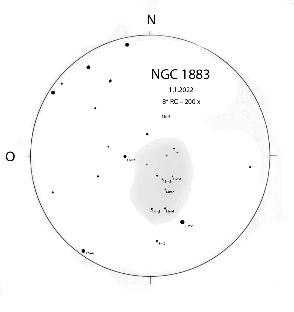 NGC 1883 – ein Offener Sternhaufen iim Sternbild Auriga