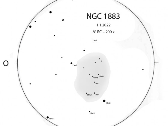 NGC 1883 – ein Offener Sternhaufen iim Sternbild Auriga