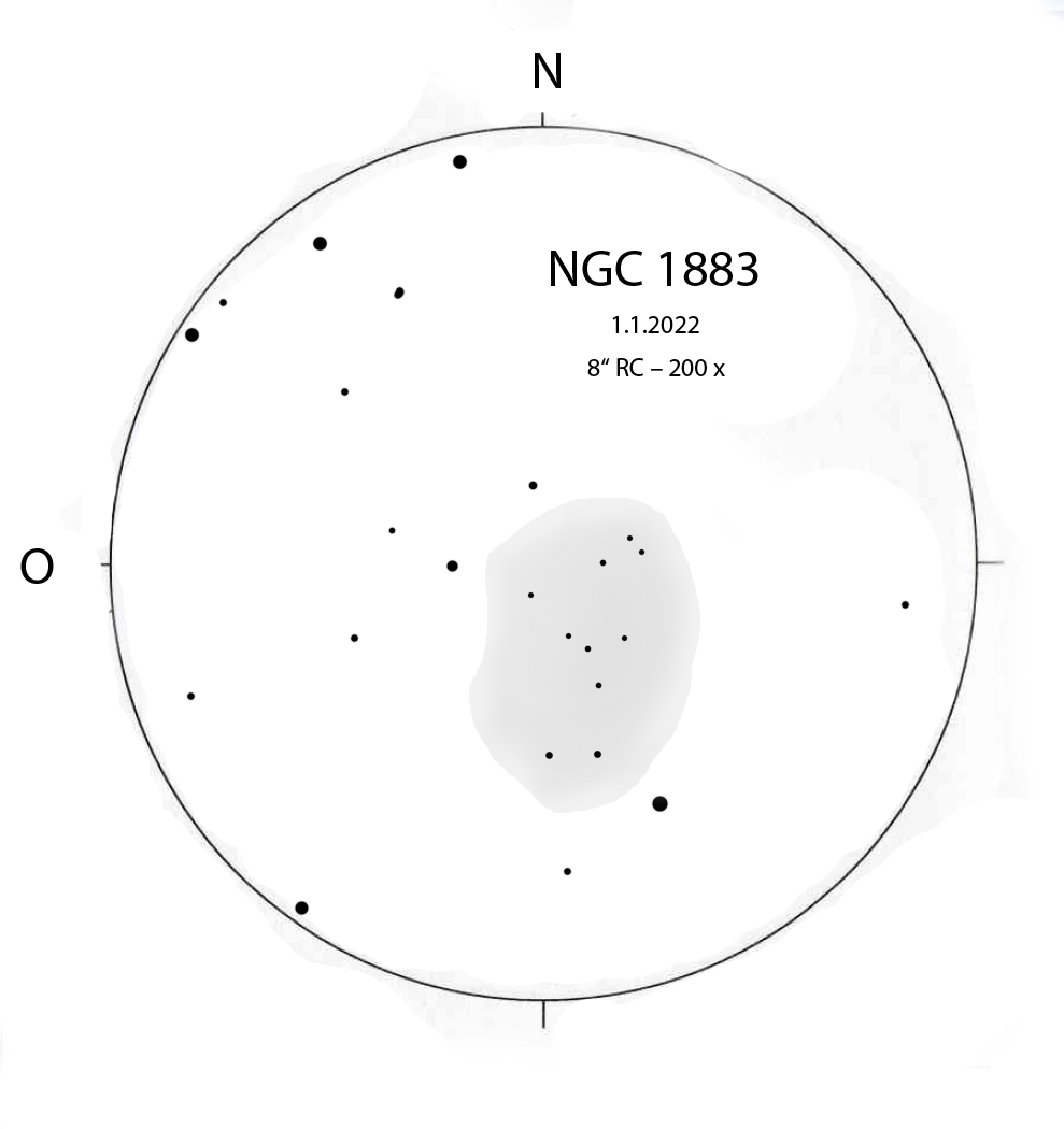 NGC 1883 – ein Offener Sternhaufen im Sternbild Auriga