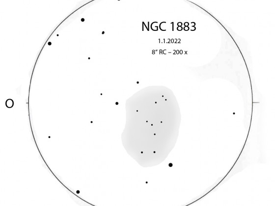 NGC 1883 – ein Offener Sternhaufen im Sternbild Auriga
