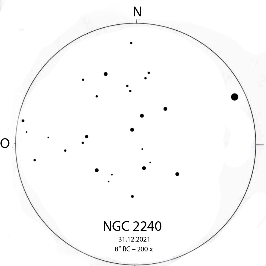 NGC 2240 – ein Offener Sternhaufen im Sternbild Auriga