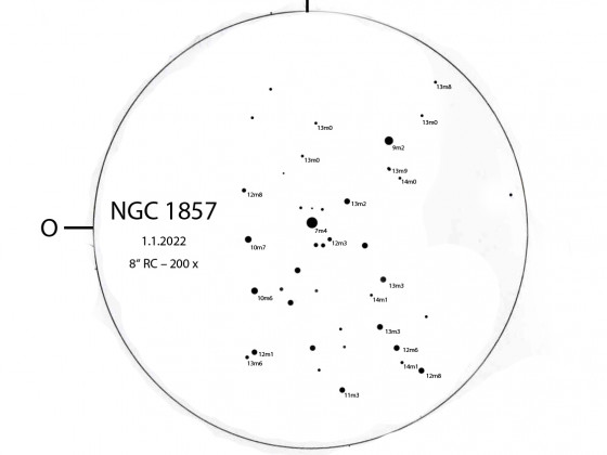 NGC 1857 – ein Offener Sternhaufen im Sternbild Auriga