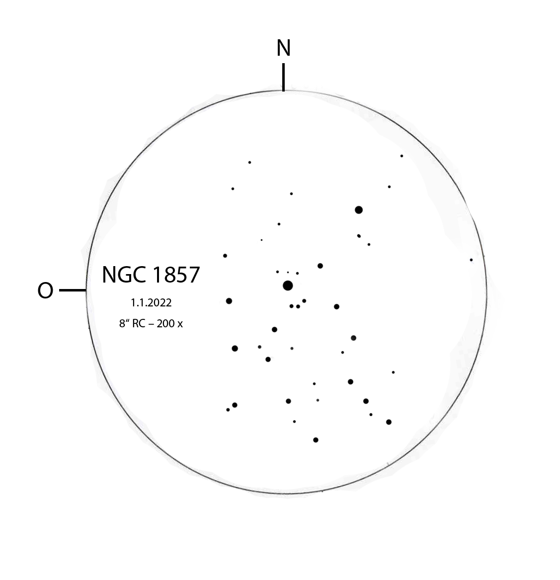 NGC 1857 – ein Offener Sternhaufen im Sternbild Auriga