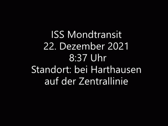 ISS Transit Mond 22. Dezember 2021