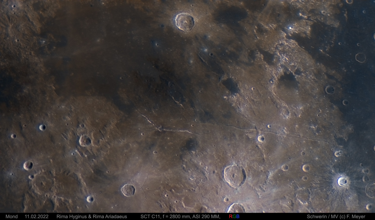 Mond, Rima Hyginus & Rima Ariadaeus am 11.02.2022