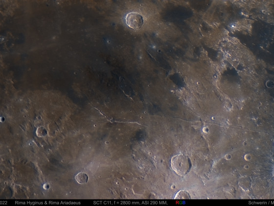 Mond, Rima Hyginus & Rima Ariadaeus am 11.02.2022