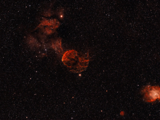 IC443 (Quallen-Nebel), NGC2174 (Affenkopf-Nebel),,