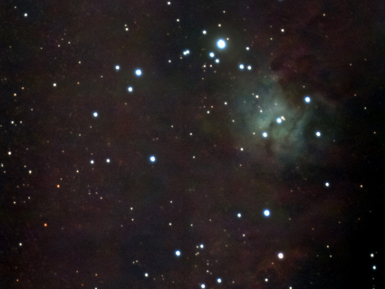 NGC 2264 Christmas-Tree-Cluster und LDN 1607 Konus-Nebel mit der Vaonis Stellina