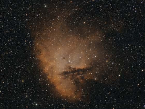 NGC 281 (Ha OIII blend with RGB stars)