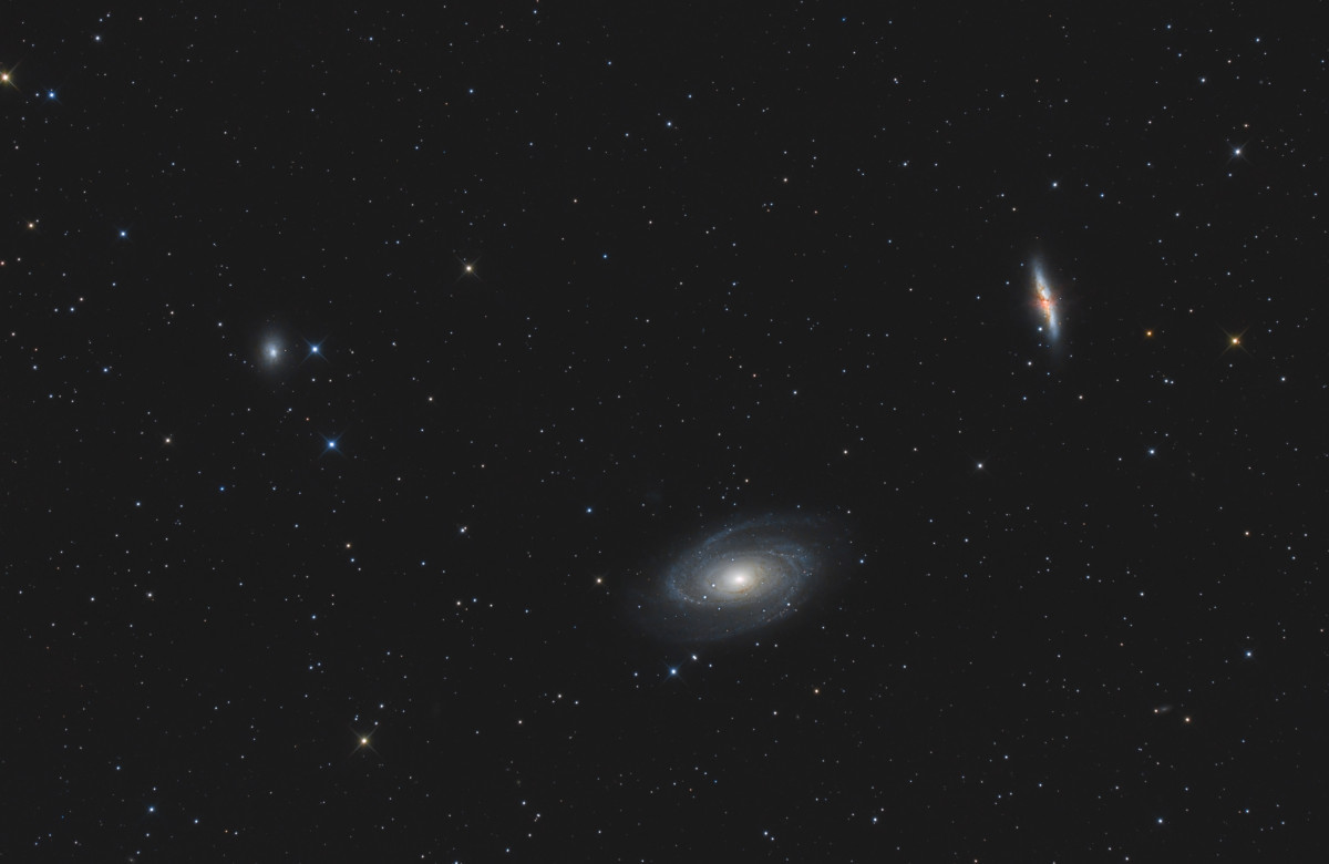 Messier 81 & 82 + NGC 3077
