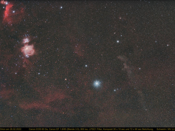 Nebel im Orion am 26.02.2022