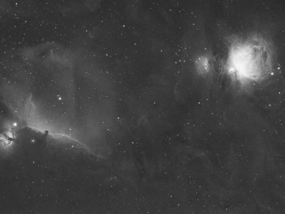 Nebel im Orion nur H-Alpha