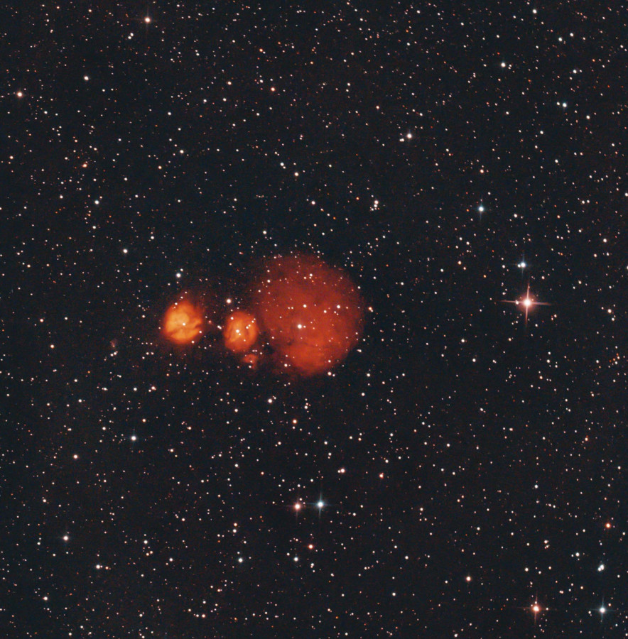 Drei "Wattebällchen" im Sternbild Orion