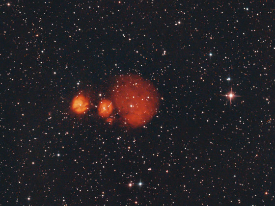 Drei "Wattebällchen" im Sternbild Orion