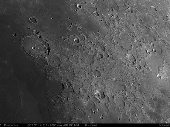 Mond, Posidonius am 10.03.2022