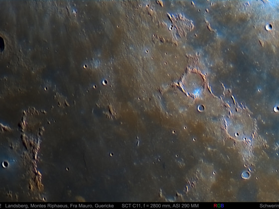 Mond, Fra Mauro, Montes Riphaeus am 13.03.2022