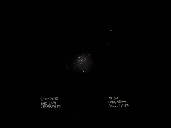 NGC 2158 Zeichnung