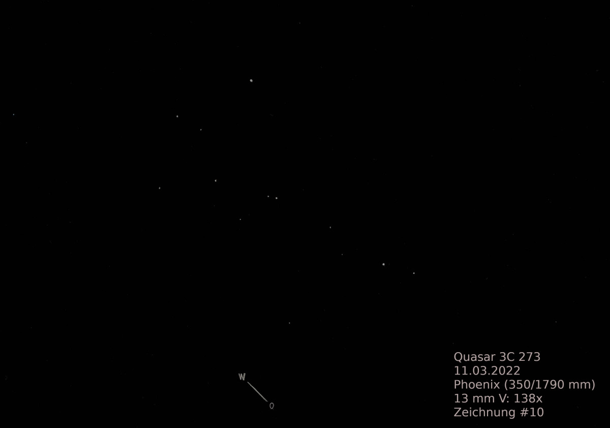 Quasar 3C 275 Zeichnung