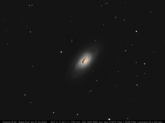 Galaxie M 64 " Black Eye " am 27.03.2022