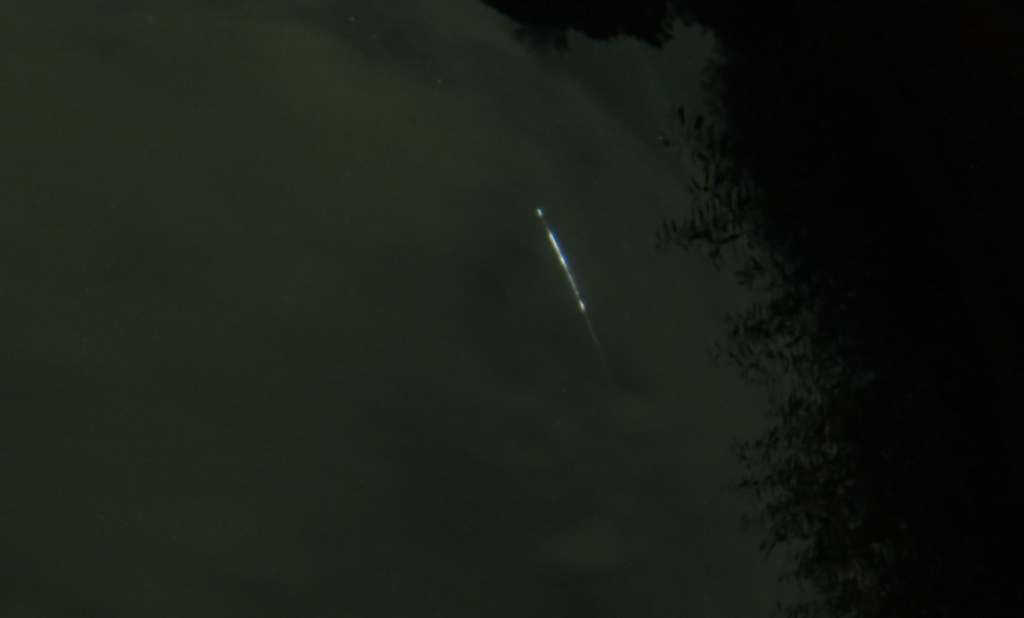 Perseiden-Meteor, aufgenommen von meiner AllSky-Kamera am 12.08.2021