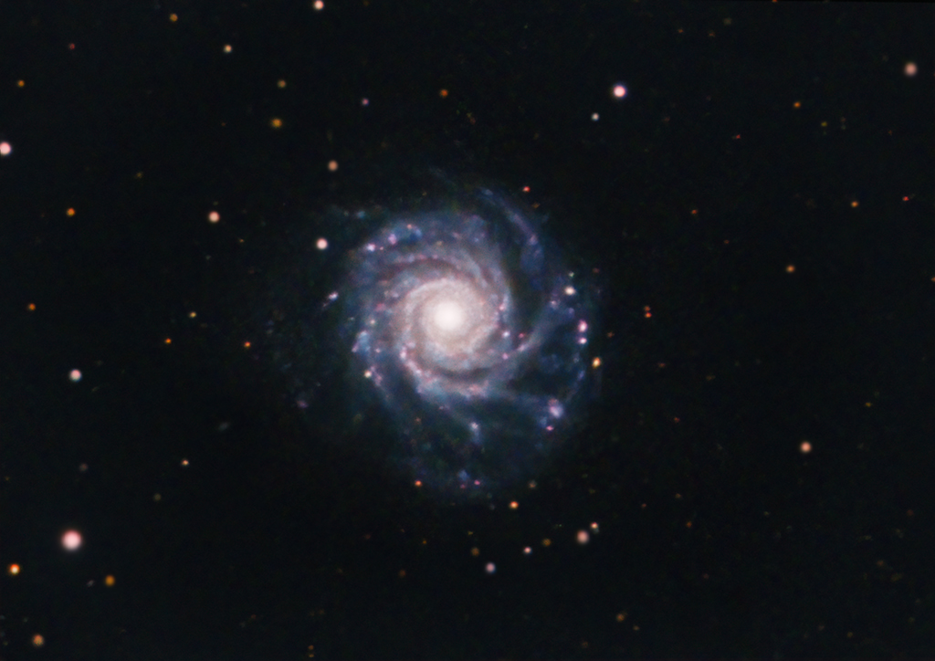 NGC 3938 (Hα/RGB) bei Vollmond mit dem C11