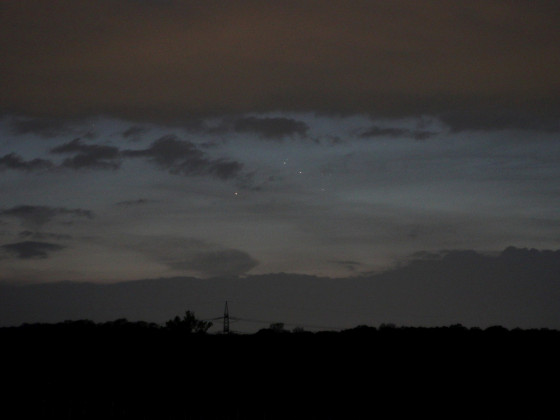 Merkur bei den Pleiaden, 30.Apr.2022, 21:26 MESZ