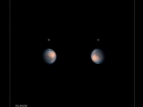 Mars mit 5,46 " Durchmesser am 26.03.2021