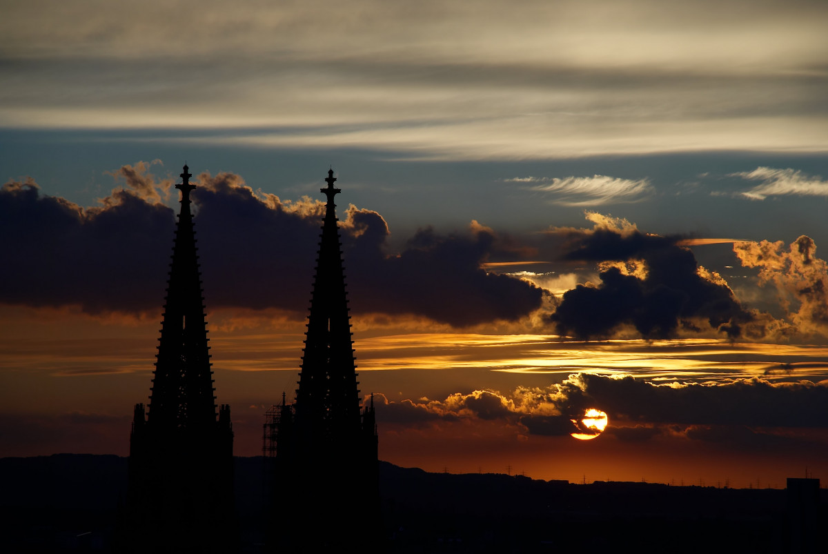 Sonnenuntergang über Köln am 06.09.2007