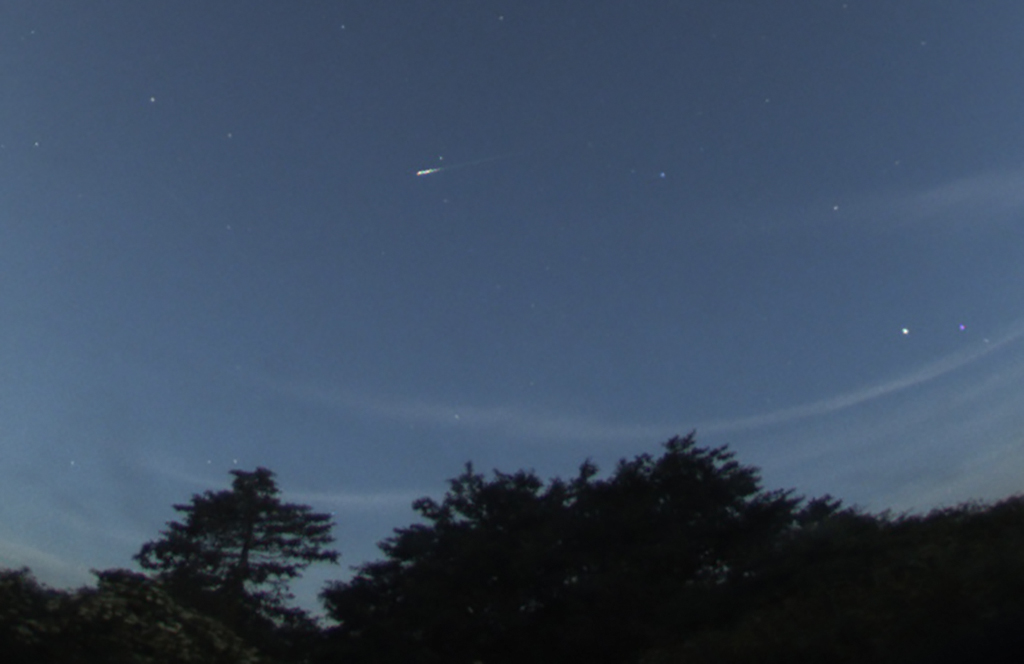 Meteor, aufgenommen von meiner AllSky-Kamera am 17.06.2022