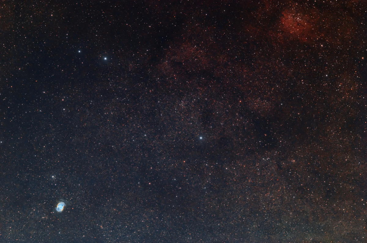 Hantelnebel Pudelhaufen und NGC6823