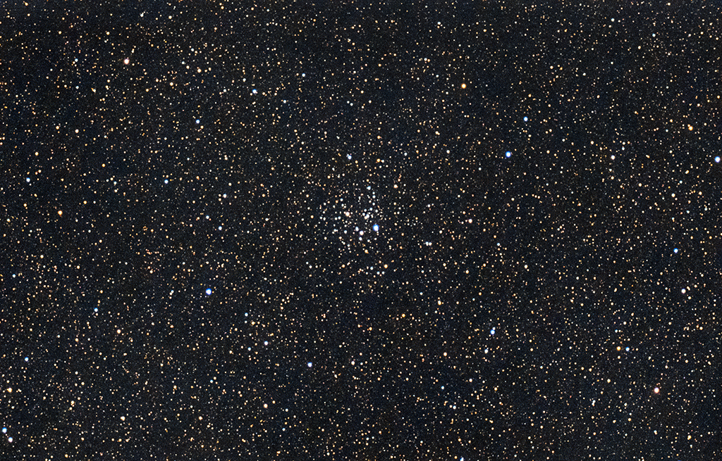 M26 offener Sternhaufen mit der Vaonis Stellina