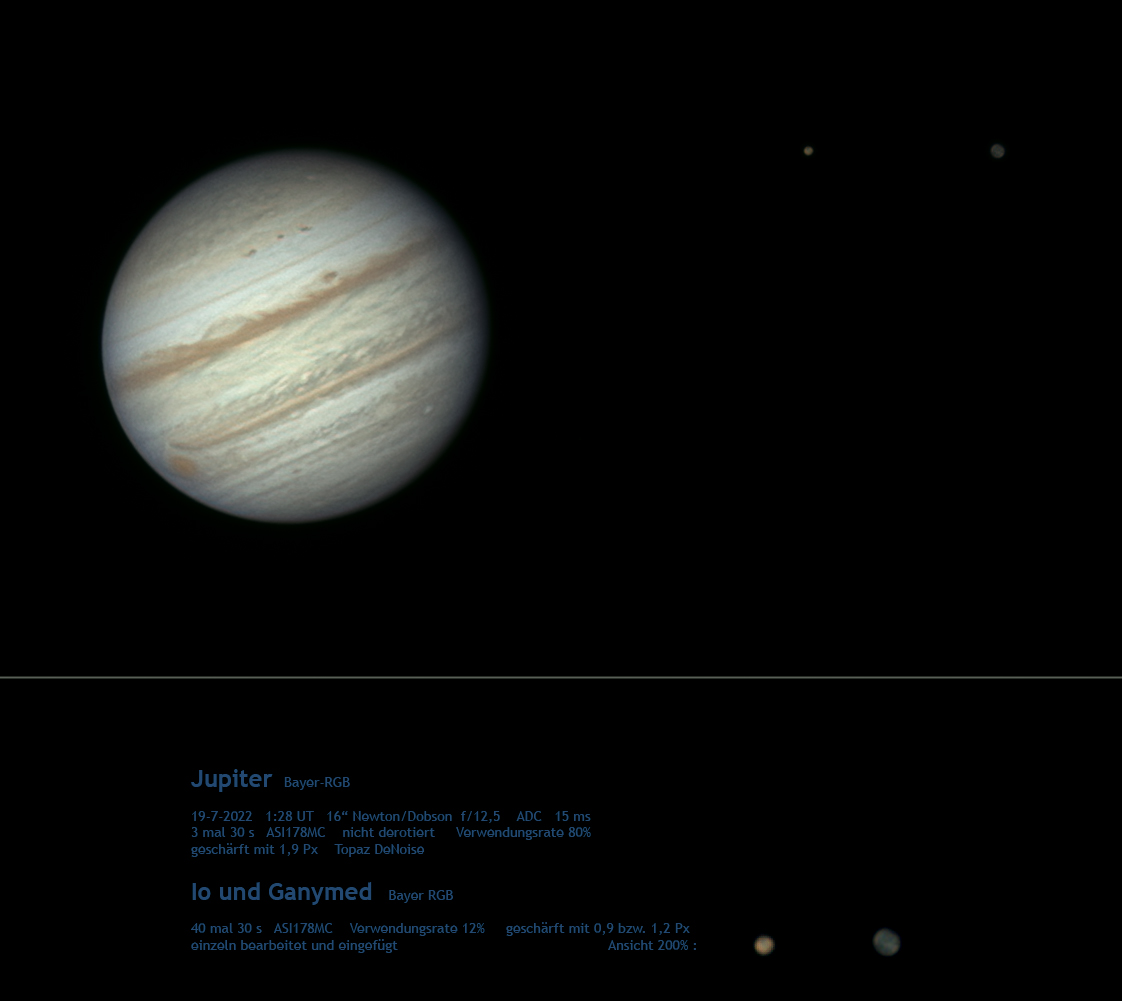 Jupiter, Ganymed und Io
