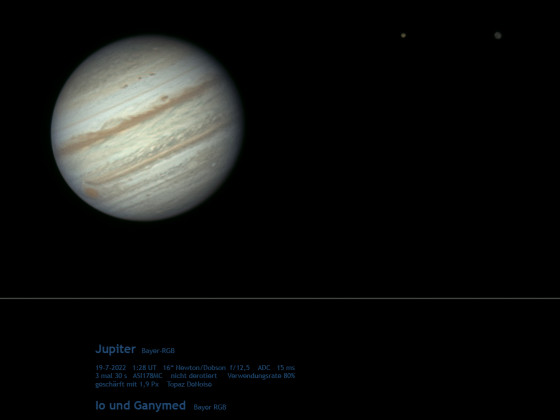 Jupiter, Ganymed und Io
