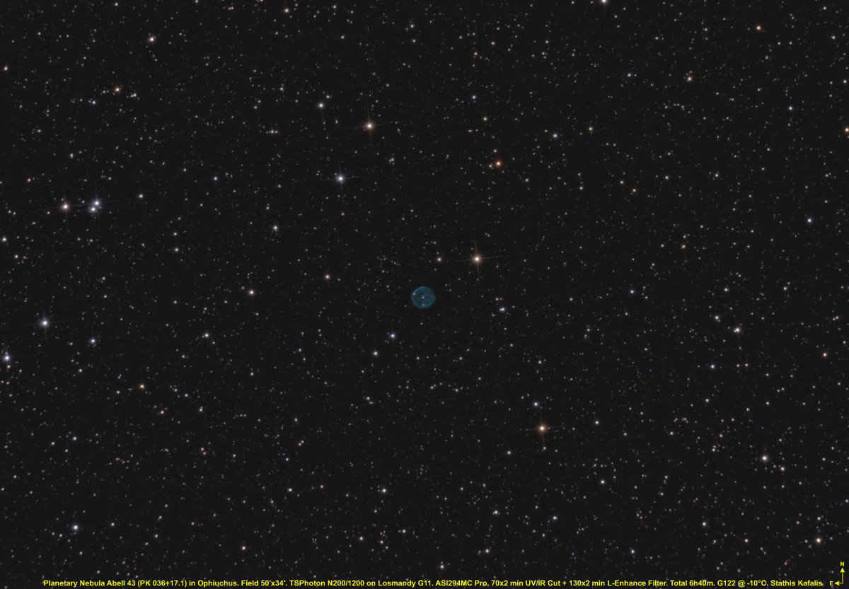 Planetary Abell 43 "galaktischer Fußball" im Ophiuchus
