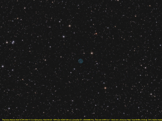 Planetary Abell 43 "galaktischer Fußball" im Ophiuchus