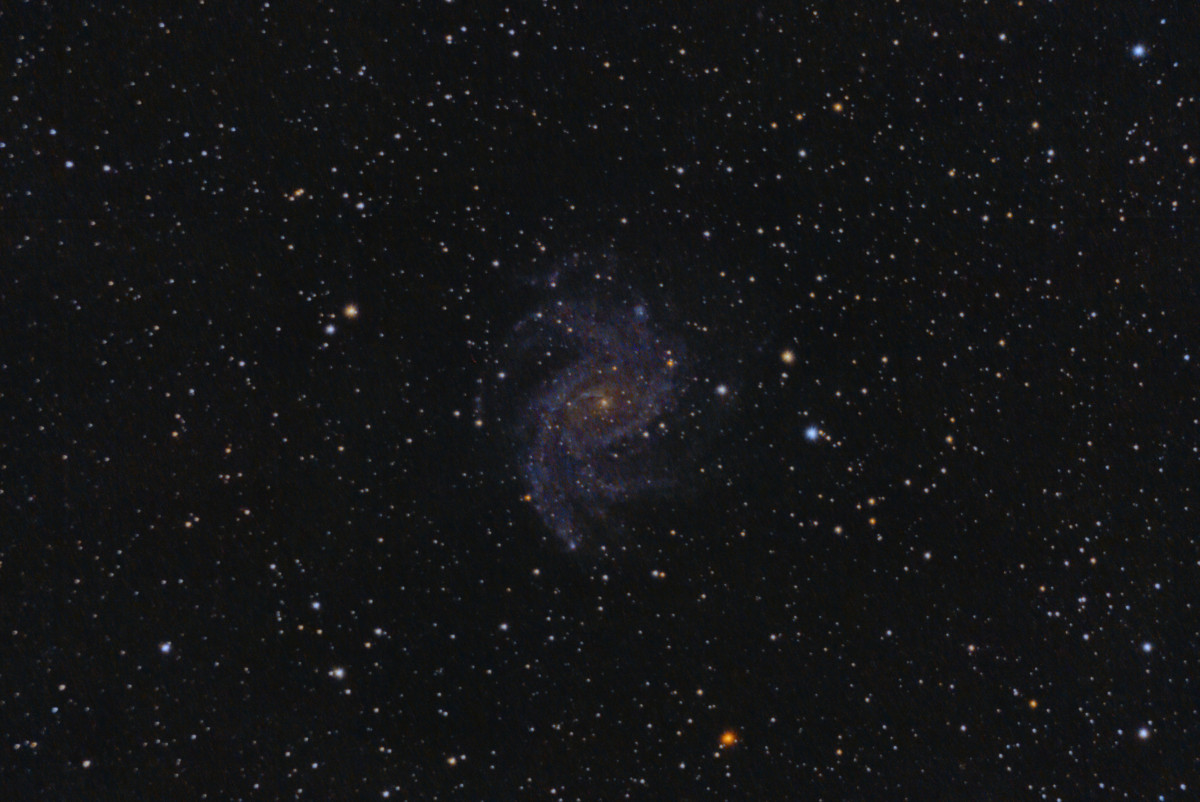 NGC6946 Feuerwerksgalaxie 120x30sec 8"SC f10 Stack in PI bearbeitet