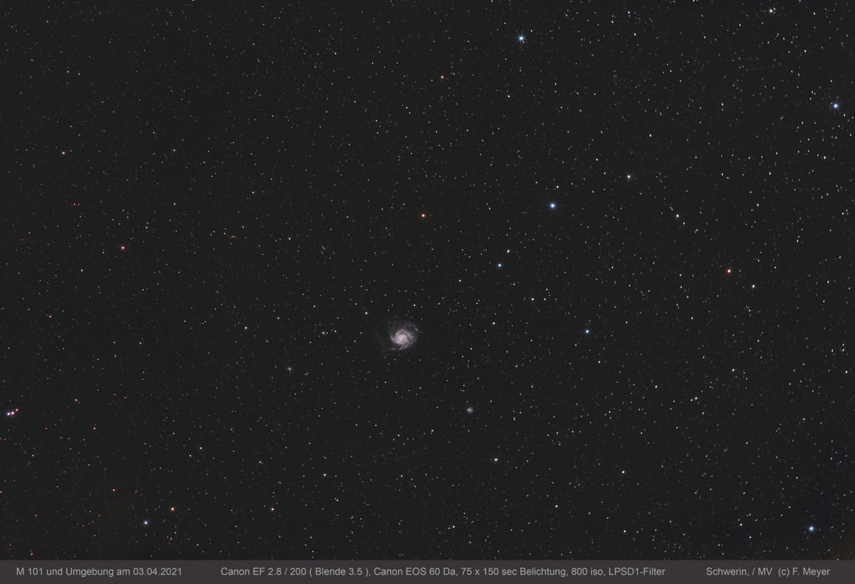 Galaxie M 101 "Wide Field" am 03.04.2021